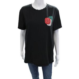 Monfrere Unisex Basic T-Shirt Black Crew Neck Short Sleeve Designer Size S